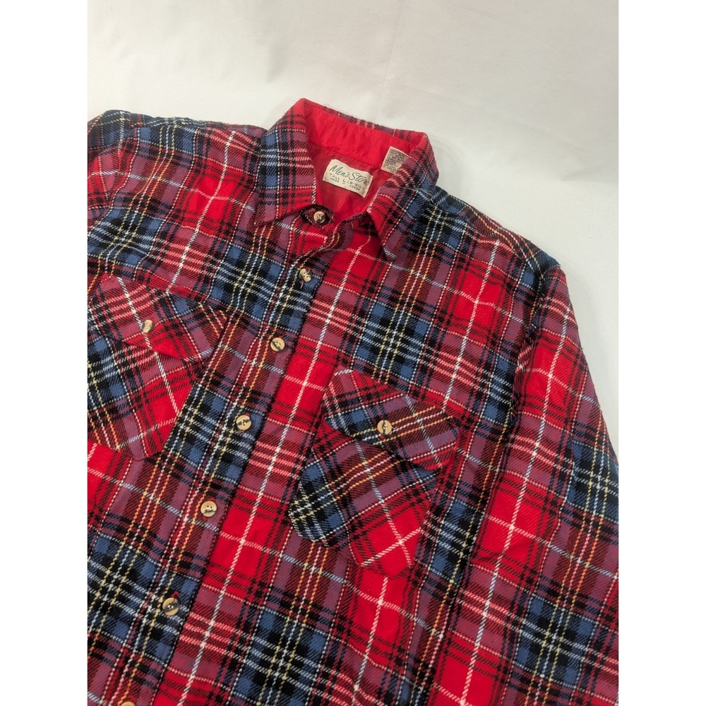 The Mens Store Vtg 70s 80s Lumberjack Buffalo Flannel Shirt SOFT L TALL Gorpcore